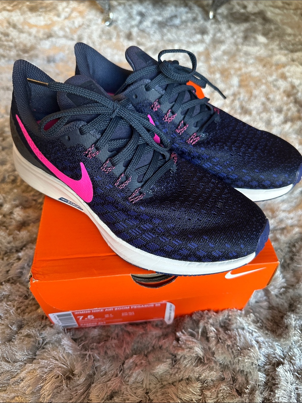 Nike Air Zoom Pegasus 35 Obsidian / Pink Blast Women’s 7.5